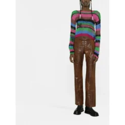 Andersson Bell Rosa Rundhalset Genser - Elegant Strikkejakke for Damer