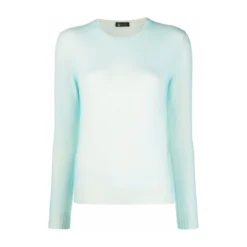 COLOMBO Rundhalset strikket genser i blå - Elegant og behagelig damegenser
