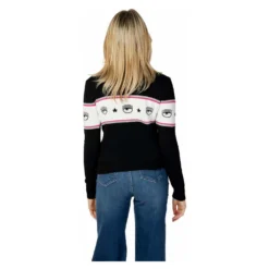 Chiara Ferragni Collection Svart Strikket Genser for Kvinner - Elegant og Komfortabel