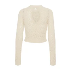 ROTATE Birger Christensen Patricia Cut-Out Knit Top - Hvit | Elegant strikket topp for kvinner -Dame-strikkegensere Salg unnamed file 454