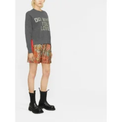 Golden Goose Round-neck Knitwear Gray - Elegant Dame Strikkegenser