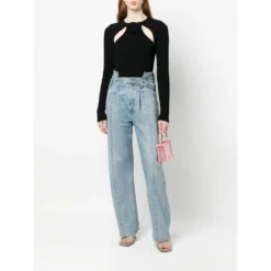 Blumarine Rund hals strikket genser i svart - Elegant og tidløs kvalitet -Dame-strikkegensere Salg unnamed file 4581