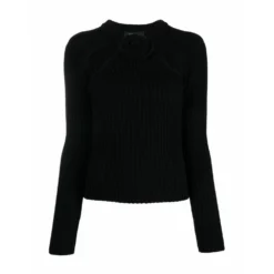 Blumarine Rund hals strikket genser i svart - Elegant og tidløs kvalitet -Dame-strikkegensere Salg unnamed file 4582