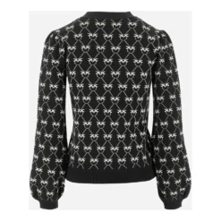 PINKO V-hals Strikkgenser i Svart - Elegant og Tidløs Strikkejakke for Damer