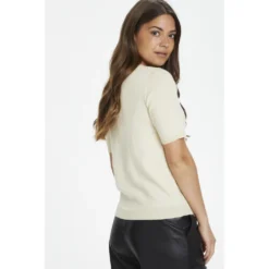 Part Two EverlottePW PU Yellow - Dame Overdeler Strikkejakke -Dame-strikkegensere Salg unnamed file 4600