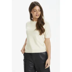 Part Two EverlottePW PU Yellow - Dame Overdeler Strikkejakke -Dame-strikkegensere Salg unnamed file 4601