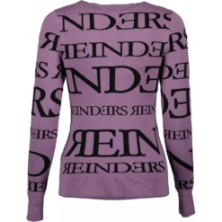 Reinders Sweater All Over Print Purple - Dame Overdeler Strikkejakker & Gensere -Dame-strikkegensere Salg unnamed file 4612
