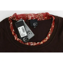 Roberto Cavalli Brun Crewneck Genser - Elegant Strikkegenser for Damer -Dame-strikkegensere Salg unnamed file 4626