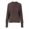 Riccovero Sweater Brown - Elegant Dameoverdel i Strikk