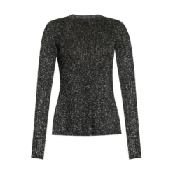 Proenza Schouler Ribbed Top Black - Elegant Strikket Topp for Kvinner -Dame-strikkegensere Salg unnamed file 4653