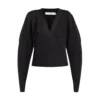 IRO Dina Sweater With Puff Sleeves Black - Elegant Strikkejakke for Damer