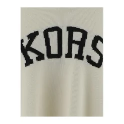 Michael Kors Hvit Rundhalset Genser - Elegant Strikkegenser for Damer -Dame-strikkegensere Salg unnamed file 4763