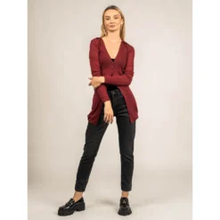 Patrizia Pepe Rød Rundhalset Genser - Elegant Strikkejakke for Damer -Dame-strikkegensere Salg unnamed file 4771