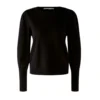 Oui Knitwear Black - Elegant Dame Overdeler i Strikk