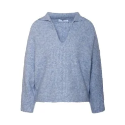 Lys Blå Melert Arnie Says Brie Klær Blue - Dame Overdeler Strikkejakke -Dame-strikkegensere Salg unnamed file 4796