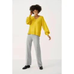 Part Two TaleenPW Sweater Yellow - Dame/Overdeler/Strikkejakker & Gensere -Dame-strikkegensere Salg unnamed file 4807