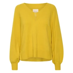 Part Two TaleenPW Sweater Yellow - Dame/Overdeler/Strikkejakker & Gensere -Dame-strikkegensere Salg unnamed file 4808