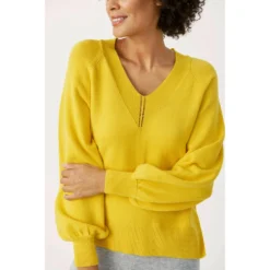 Part Two TaleenPW Sweater Yellow - Dame/Overdeler/Strikkejakker & Gensere -Dame-strikkegensere Salg unnamed file 4810