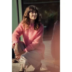 Part Two Round-neck Knitwear Pink - Elegant Dame Strikkegenser