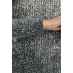 Manila Grace Rundhalset strikkejakke i grå - Elegant og behagelig damegenser -Dame-strikkegensere Salg unnamed file 4869