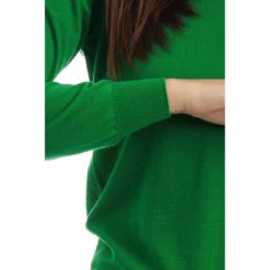 Drumohr Rundhalset strikkejakke i grønn - Elegant og behagelig dameoverdel -Dame-strikkegensere Salg unnamed file 4899