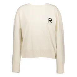 Ragdoll La Sweater Cashmere Blend Sweater White - Elegant Dame Overdeler i Kasjmirblanding