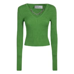 Giuseppe Di Morabito GrĂžnn Genser - Elegant Strikkejakke for Damer