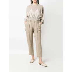 Brunello Cucinelli Sweatshirt M8Q181000 Beige - Elegant Dame Overdeler i Premium Kvalitet