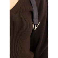 Simona Corsellini Brun Strikkegenser - Elegant og Komfortabel Dameoverdel -Dame-strikkegensere Salg unnamed file 4959