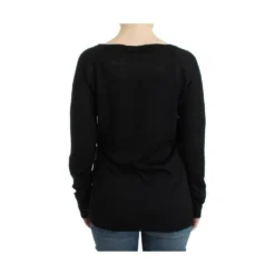 Costume National Stripet V-hals Genser i Svart - Elegant og Tidløs Strikkegenser for Kvinner -Dame-strikkegensere Salg unnamed file 4967