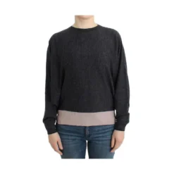 Costume National Grå Strikket Batwing Genser - Elegant og Tidløs Dameoverdel -Dame-strikkegensere Salg unnamed file 4986