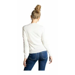 Love Moschino Hvit Strikkgenser - Elegant og Komfortabel Dameoverdel