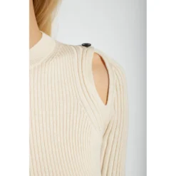 Proenza Schouler Ribbet Topp i Hvit - Elegant og Tidløs Strikket Topp -Dame-strikkegensere Salg unnamed file 5036