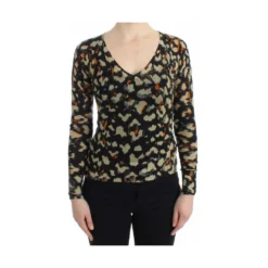 Roberto Cavalli V-hals Genser i Beige - Elegant Strikkegenser for Damer -Dame-strikkegensere Salg unnamed file 5046