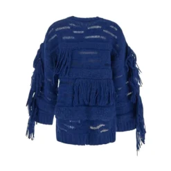 Stella McCartney Airy Knit Sweater Blue - Elegant Dame Overdeler i Blått -Dame-strikkegensere Salg unnamed file 5097
