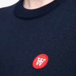 Wood Wood Dame Strikkegenser i Blå - 10001006-4142 | Høy kvalitet og stil -Dame-strikkegensere Salg unnamed file 5106