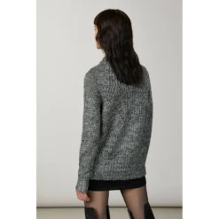 Patrizia Pepe Grå Rundhalset Genser - Elegant Strikkejakke for Damer -Dame-strikkegensere Salg unnamed file 5118