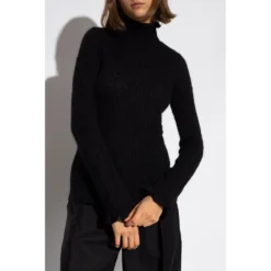 Salvatore Ferragamo Mohair Sweater Black - Elegant Dame Overdeler i Premium Kvalitet -Dame-strikkegensere Salg unnamed file 5146