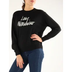 Love Moschino SWEATER Black - Elegant Dame Strikkegenser