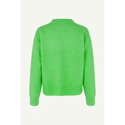 Samsøe Samsøe Dame Rundhalset Genser i Grønn - Myk og Stilfull Strikkegenser -Dame-strikkegensere Salg unnamed file 5193