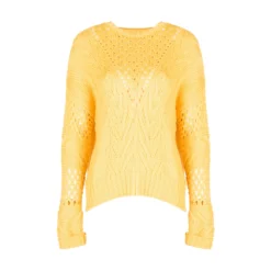 Guess Gul Strikkegenser - Elegant og Komfortabel Dameoverdel