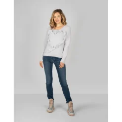 Trussardi Grå Strikkegenser for Dame - Elegant Overdel