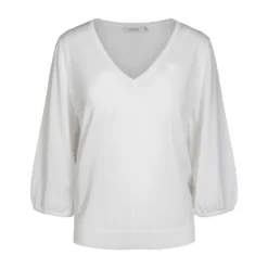 Riccovero Zoe Sweater White - Elegant Strikkejakke for Damer