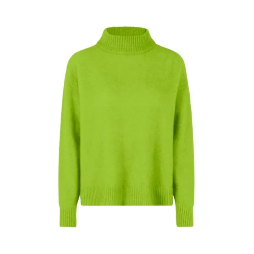 Cras Dame Round-neck Grønn Strikkegenser - Elegant og Komfortabel -Dame-strikkegensere Salg unnamed file 5293