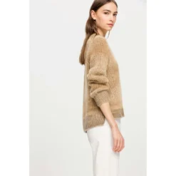 Luisa Cerano Brun Strikkegenser - Elegant og Komfortabel Dameoverdel