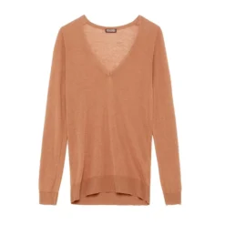 MALIPARMI Genser Brown - Elegant strikket genser for damer