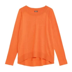 MALIPARMI Jersey Orange - Elegant strikkejakke for damer