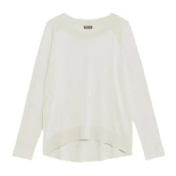 MALIPARMI Jersey White - Elegant Strikkejakke for Damer