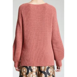 MALIPARMI Genser Pink - Elegant strikket genser for damer -Dame-strikkegensere Salg unnamed file 5339