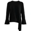 Luisa Cerano Bluse Black - Elegant dameoverdel i strikke